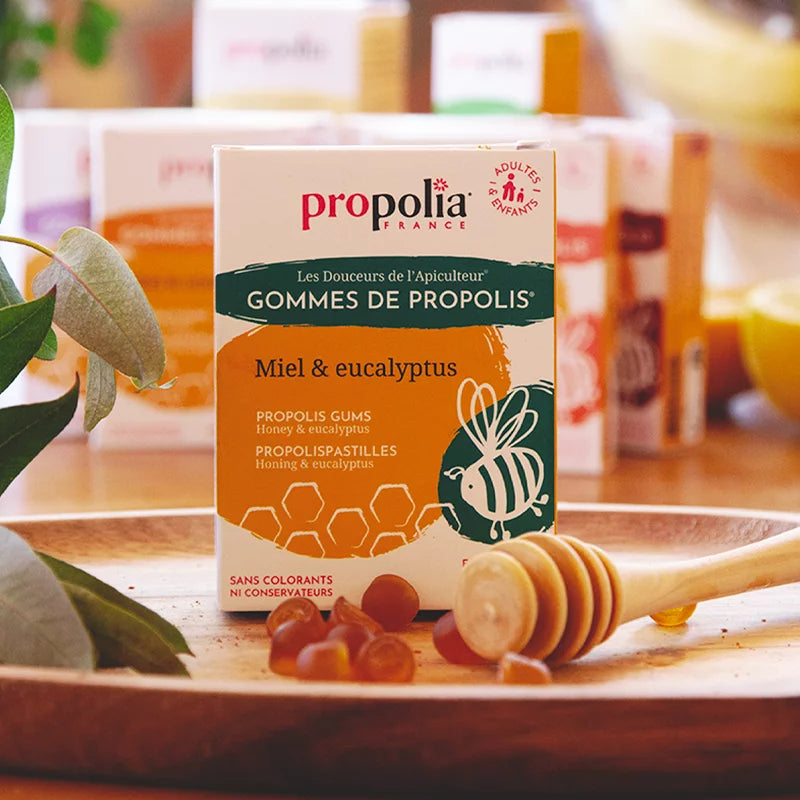 Gomme propolis, miel eucalyptus