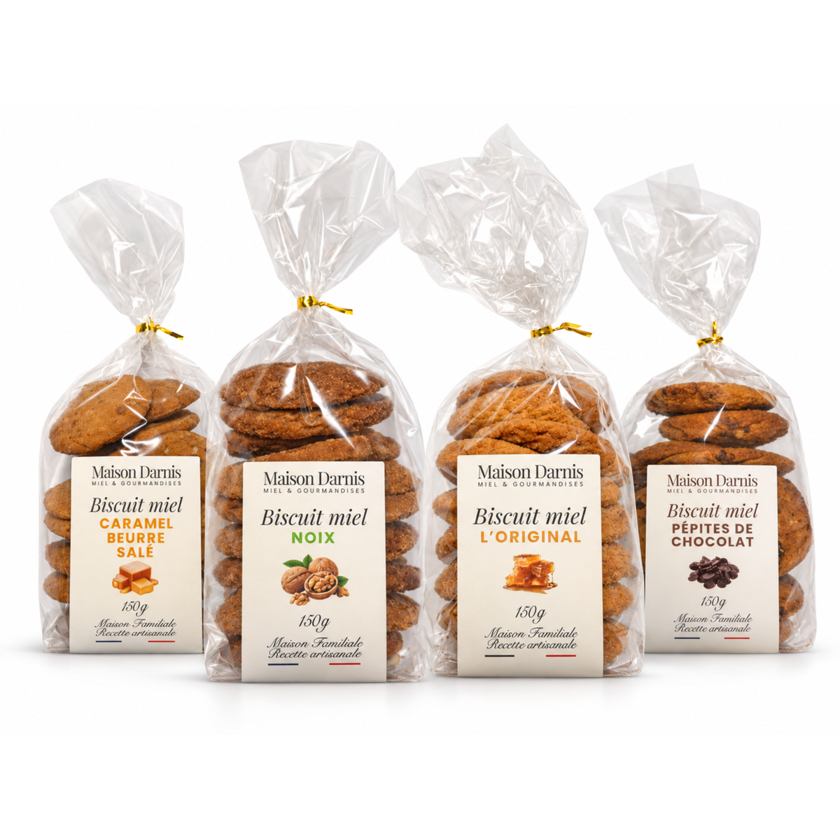 Lot de 4 biscuits au miel