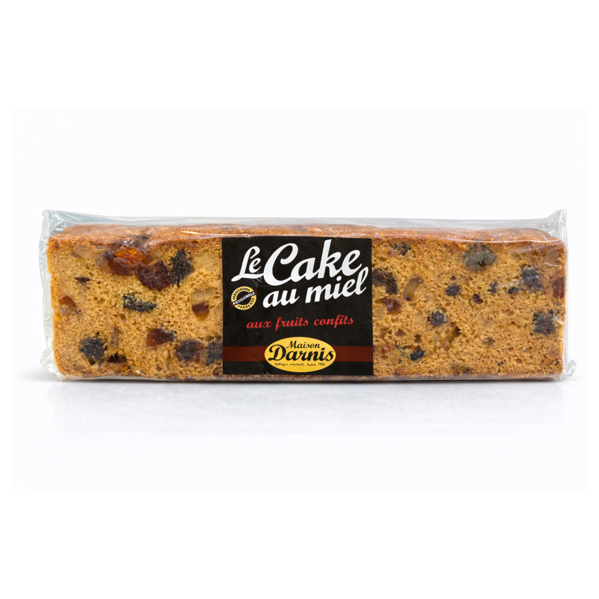 Tranche cake au miel & aux fruits confits