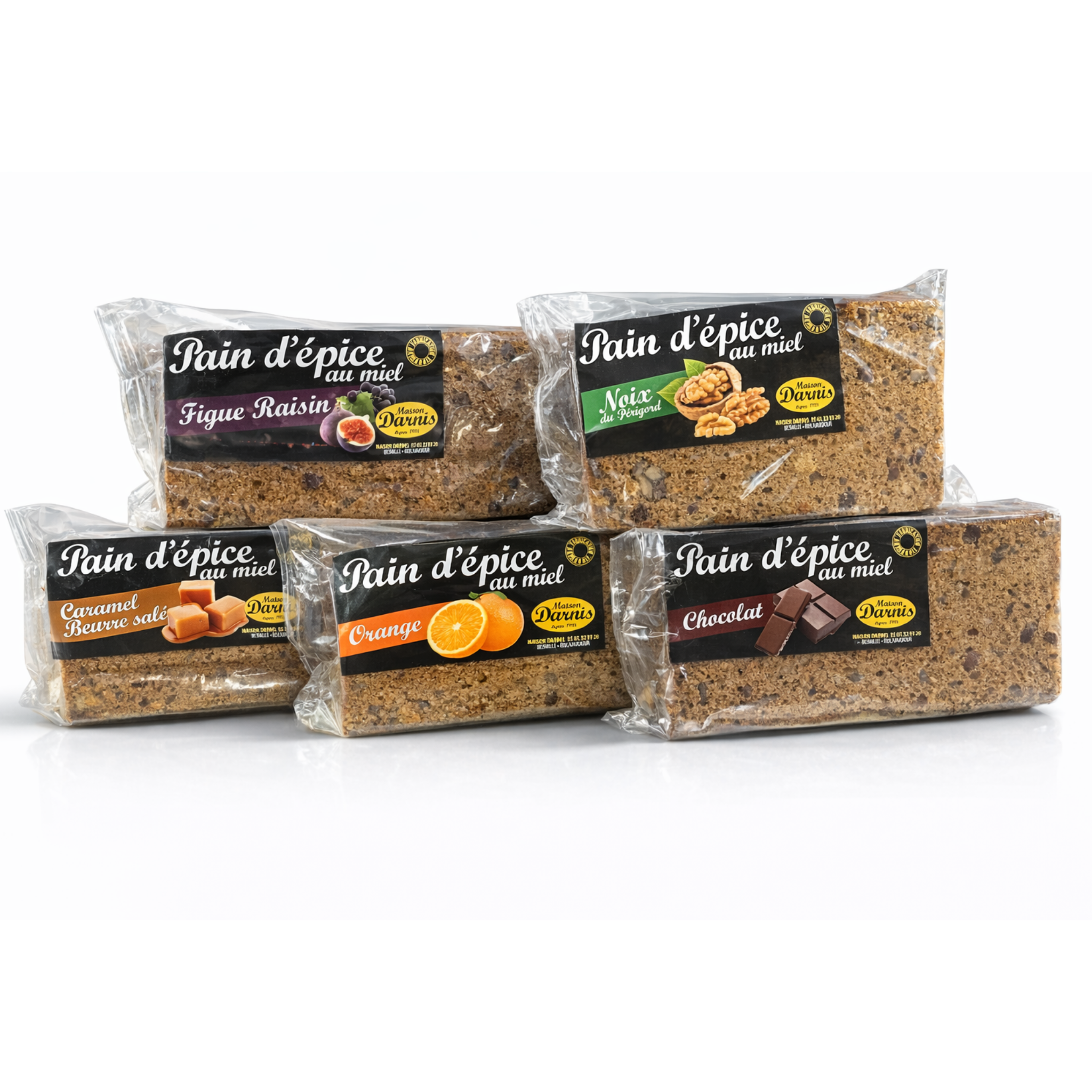 Lot de 5 tranches de pains d'épices