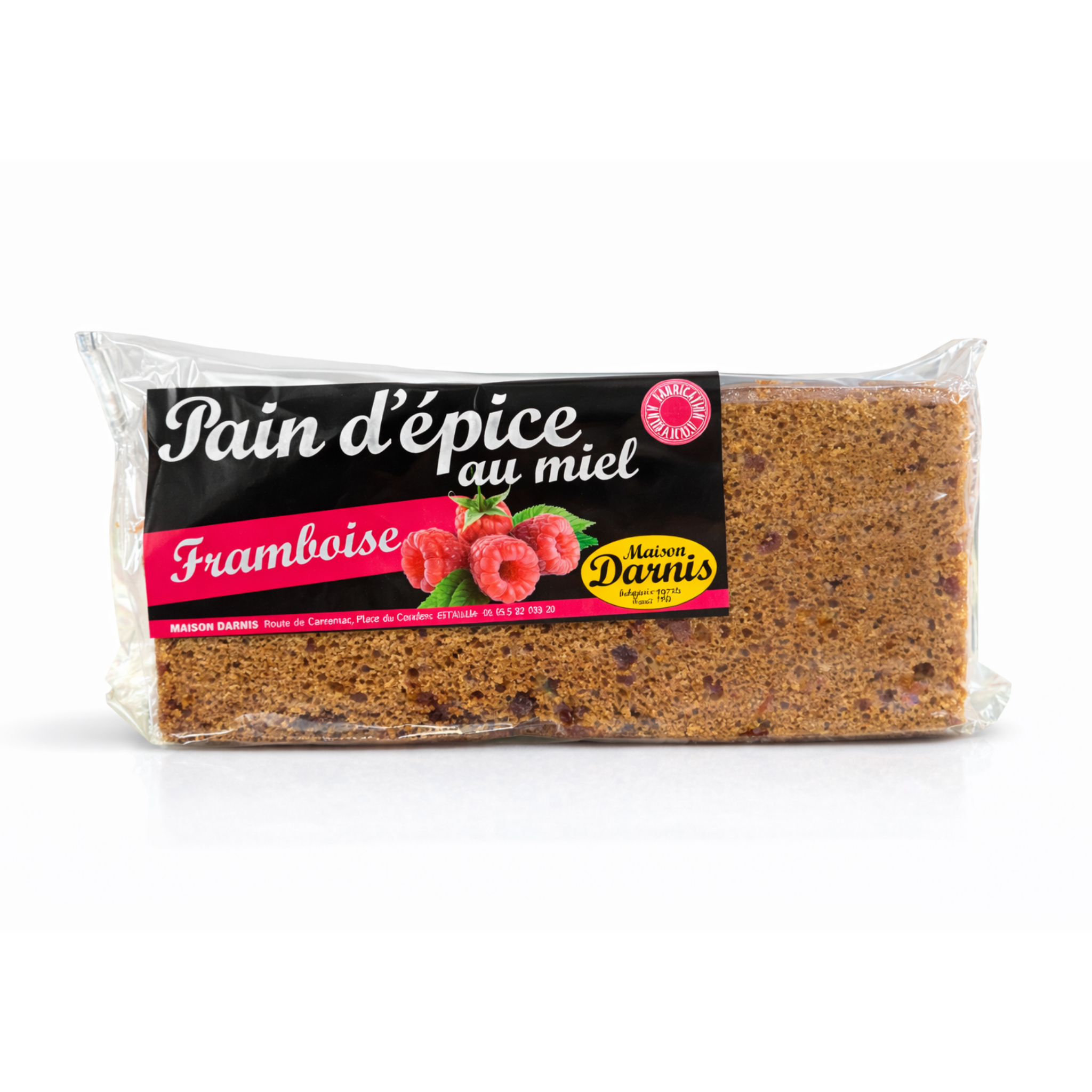 Tranche pain d'épices framboise