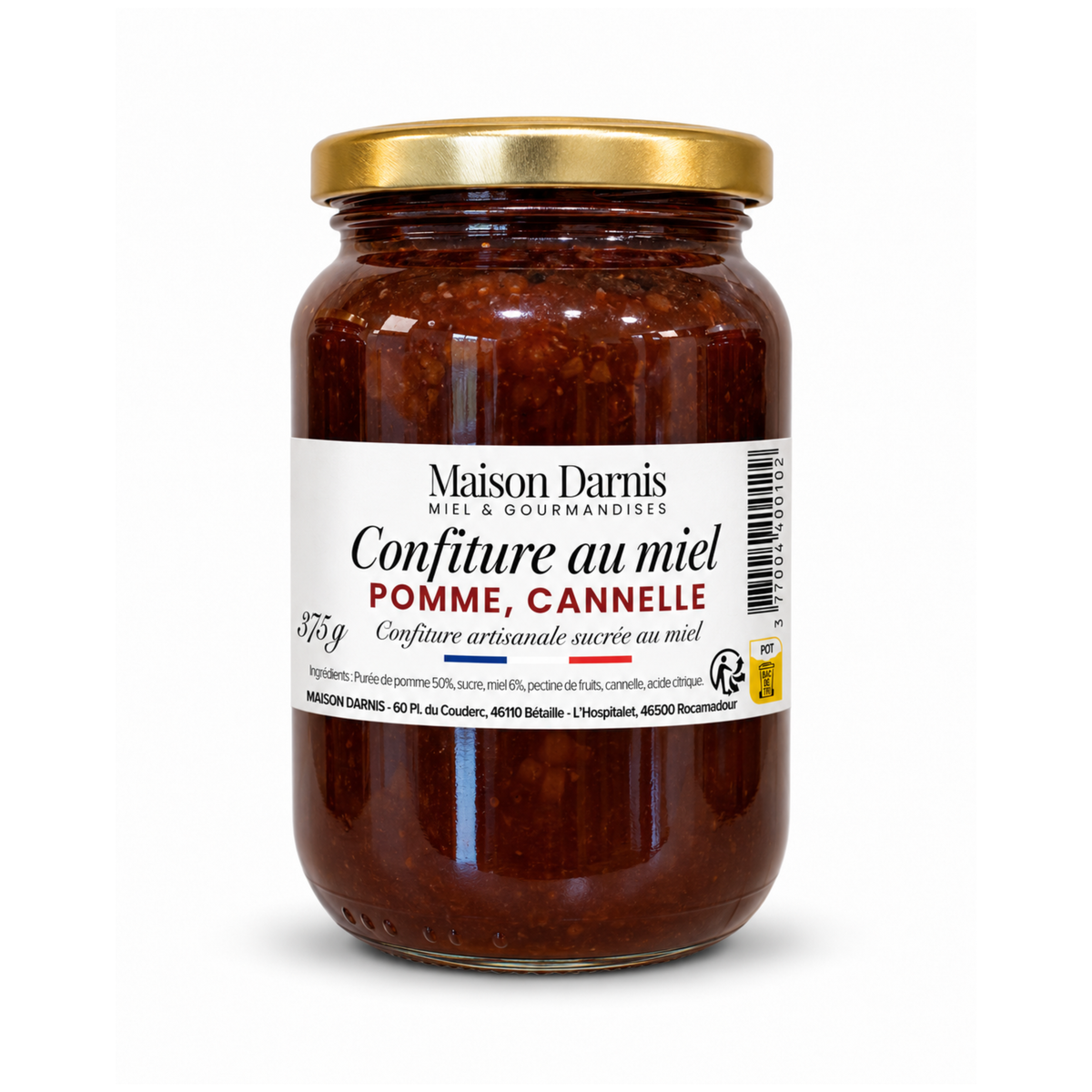 Confiture au miel & pomme, cannelle