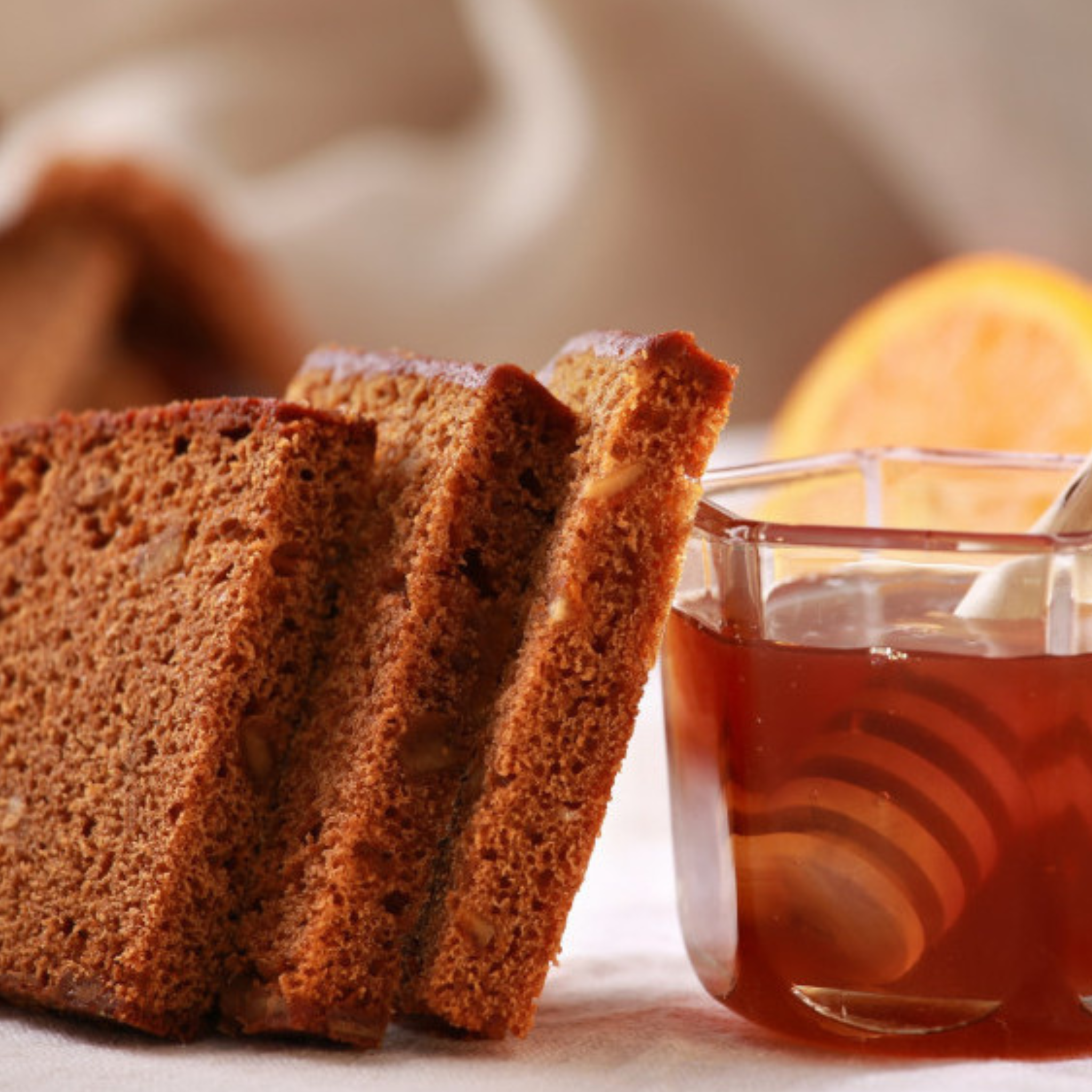 Tranche pain d'épices orange