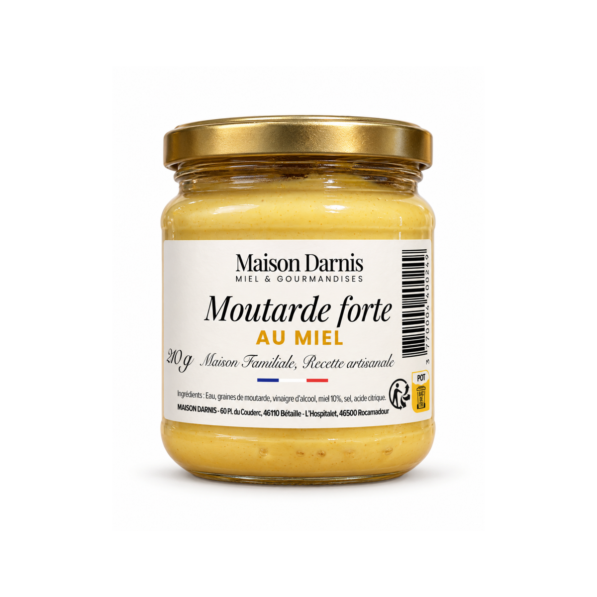 Moutarde forte au miel