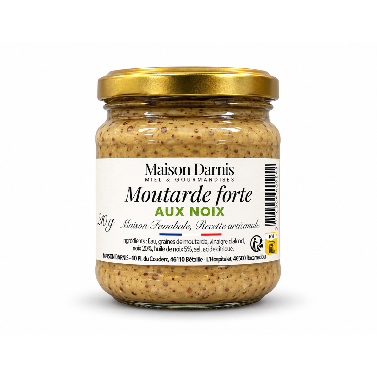 Moutarde forte aux noix