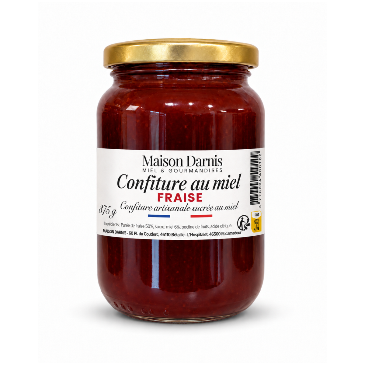 Confiture au miel & fraise